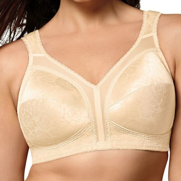 Playtex 18 Hour Ultimate Shoulder Comfort 4693 40DD Bra Beige Wireless Lace - Picture 5 of 8